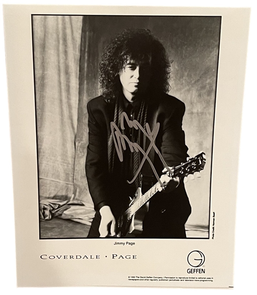Led Zeppelin: Jimmy Page Signed Geffen Records 8" x 10" Publicity Photo (PSA/DNA LOA)