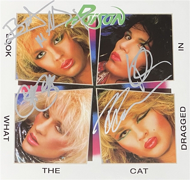 Poison Group Signed "Look What The Cat Dragged In" Record Album (Third Party Guaranteed)