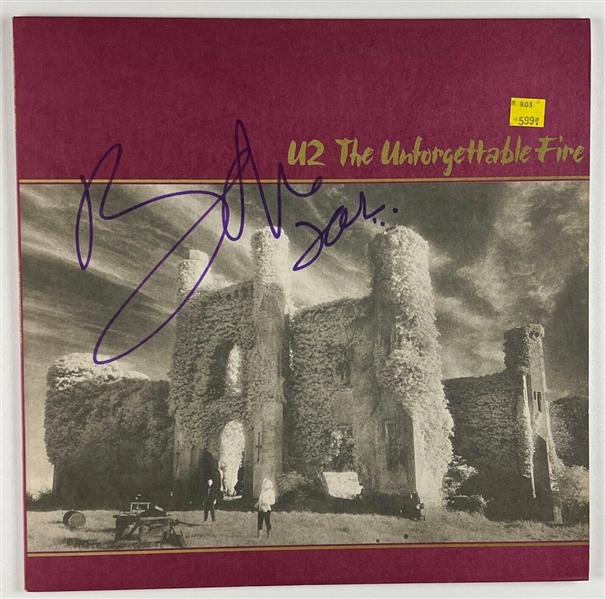 U2: Bono Signed "Unforgettable Fire" Record Album (JSA LOA)(John Brennan Collection)