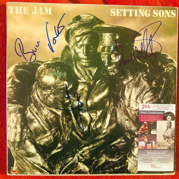 The Jam: Group Signed "Setting Sons" Album Cover (JSA)(John Brennan Collection)