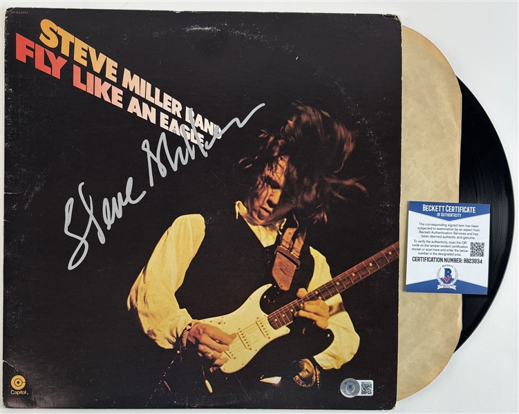 Steve Miller Signed "Fly Like an Eagle" Album Cover w/ Vinyl (Beckett/BAS LOA)