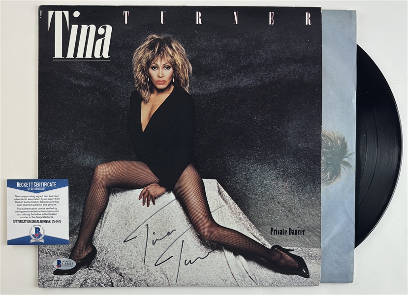 Tina Turner Signed “Private Dancer” Album Cover (Beckett/BAS)
