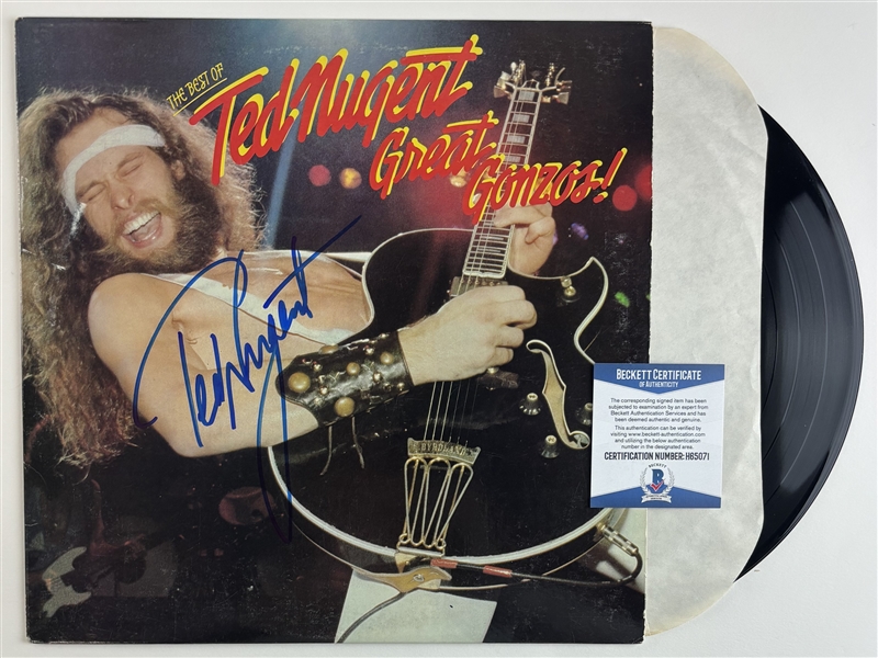 Ted Nugent Signed "Great Gonzos!" Album Cover (Beckett/BAS)
