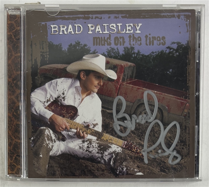 Brad Paisley Signed "Mud on the Tires" CD Insert (Third Party Guaranteed)