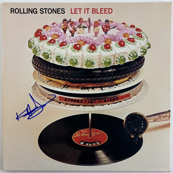 Rolling Stones : Keith Richards Signed "Let it Bleed" Album Cover (JSA) 
