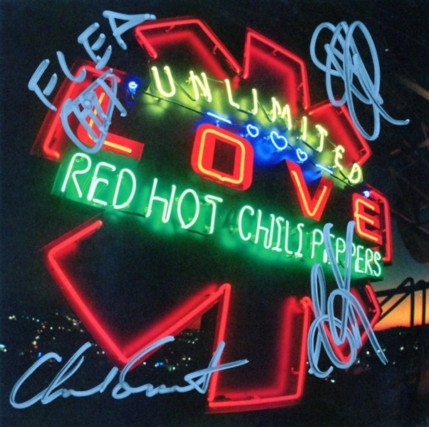 Red Hot Chili Peppers Group Signed CD Insert (PSA/DNA LOA)