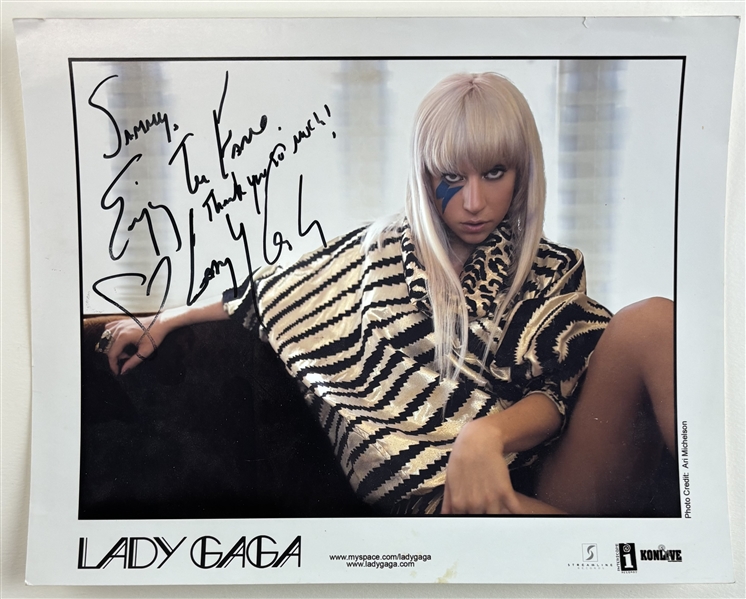 Lady Gaga Signed & Inscribed 8" x 10" Photo (Third Party Guaranteed)