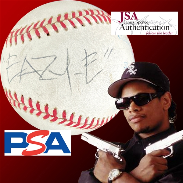 Eazy-E ULTRA RARE Single Signed OAL Baseball with Great Provenance! (JSA & PSA/DNA LOAs)