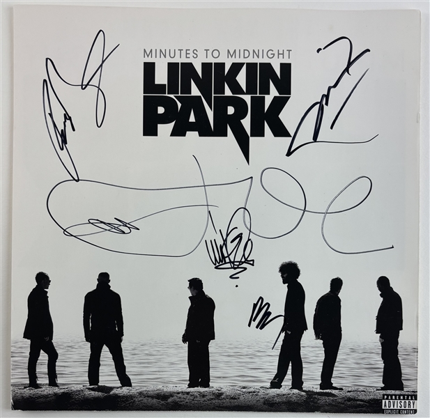 Linkin Park Fully Group Signed 12" x 12" "Minutes to Midnight" Album Flat (Beckett/BAS)