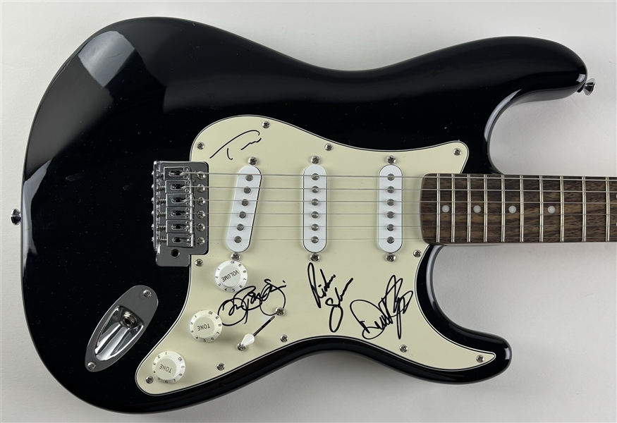Bon Jovi Group Signed Fender Squier Electric Guitar (4 Sigs)(Third Party Guaranteed)
