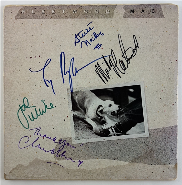 Fleetwood Mac Fully Group Signed "Tusk" Album Cover (5 Sigs)(Beckett/BAS LOA)(JSA LOA)