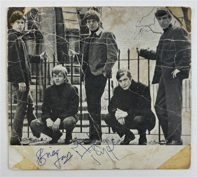 Rolling Stones Group Signed 4.75" x  5.5" Photo (5 Sigs)(Beckett/BAS LOA)