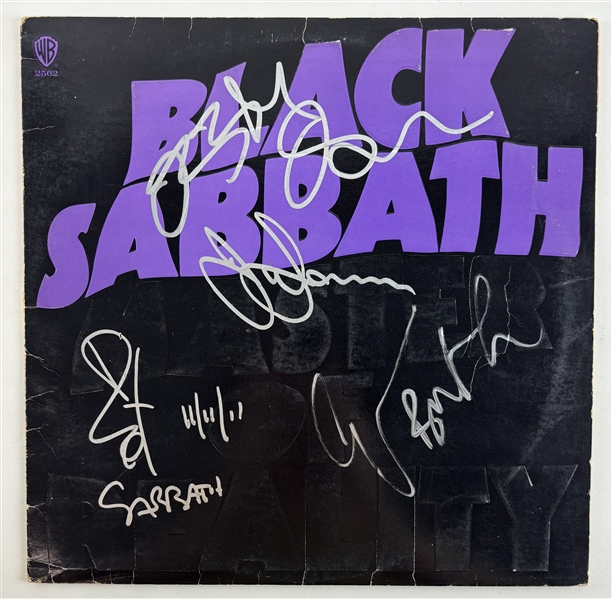 Black Sabbath Group Signed "Master of Reality" Album w/ All Four Members! (PSA LOA)
