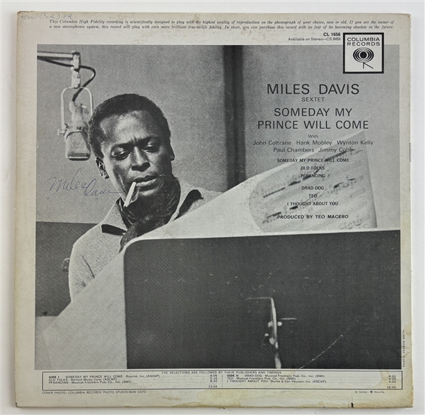 Miles Davis Signed "Someday My Prince Will Come" Album Cover (Beckett/BAS LOA)