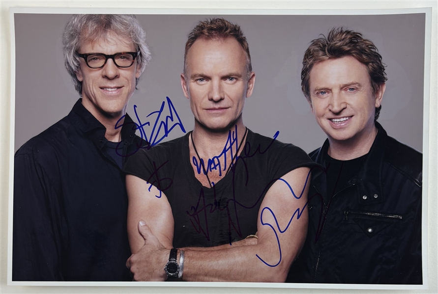 The Police: Group Signed 8.25" x 12" Photo (Beckett/BAS LOA)