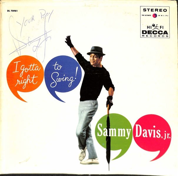 Sammy Davis Jr. Signed "I Gotta Right to Swing" Record Album Cover (Beckett/BAS LOA)(Grad Collection)