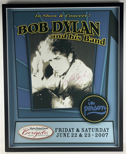 Rare Bob Dylan Signed 31" x 40" Concert Poster for 2007 Atlantic City, NJ Concert with BOLD Autograph (Epperson/REAL LOA)