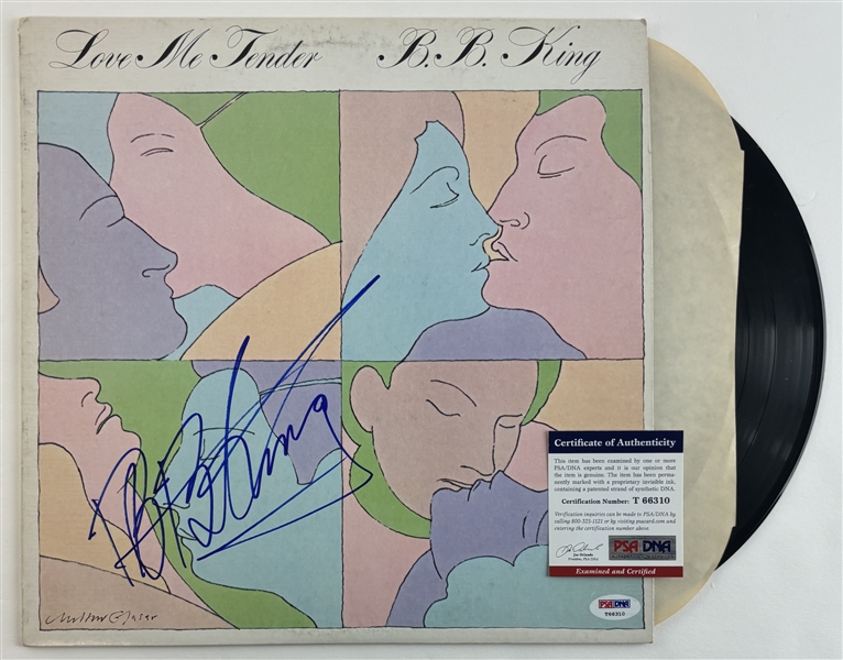 B.B. King Signed "Love Me Tender" Record Album (PSA/DNA COA)