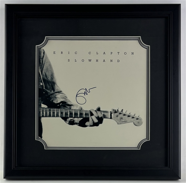 Eric Clapton Signed "Slowhand" Record Album in Framed Display (JSA LOA)