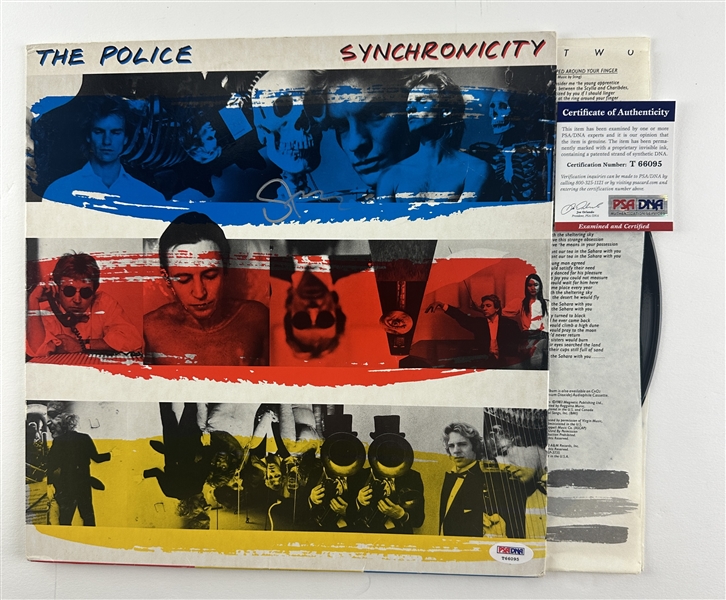 The Police: Sting Signed "Synchronicity" Album Cover (PSA/DNA)