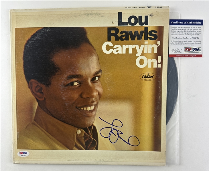 Lou Rawls Signed "Carryin On!" Album Cover (PSA/DNA)