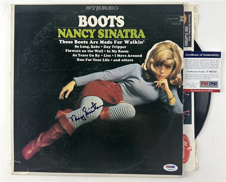 Nancy Sinatra Signed "Boots" Album Cover (PSA/DNA)