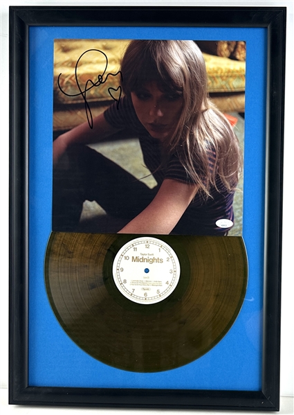 Taylor Swift Signed "Midnights" Album Insert in Custom Framed Display (JSA COA)