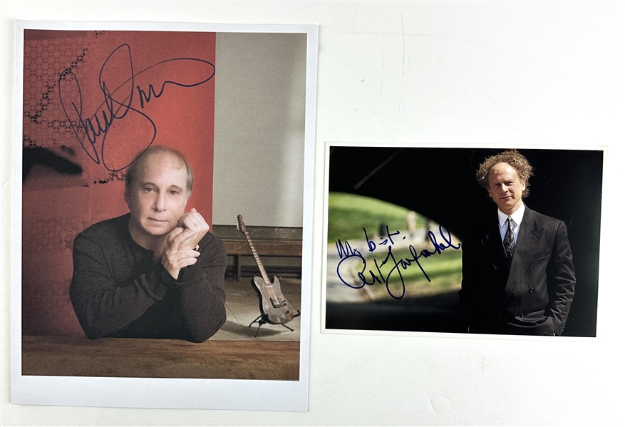 Paul Simon & Art Garfunkel Signed Photo Set (PSA/DNA LOAs)