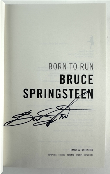 Bruce Springsteen Signed Hardcover "Born to Run" Book (Third Party Guaranteed)