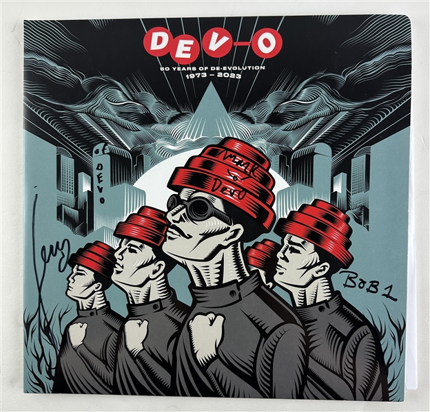 Devo Group Signed "50 Years of De-Evolution 1973-2023" Record Album (Third Party Guaranteed)