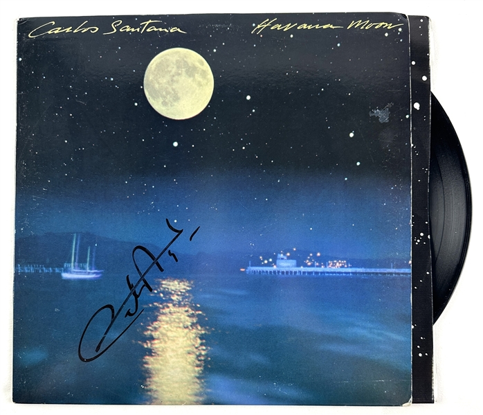 Carlos Santana Signed Havana Moon Record Album (Beckett/BAS LOA)
