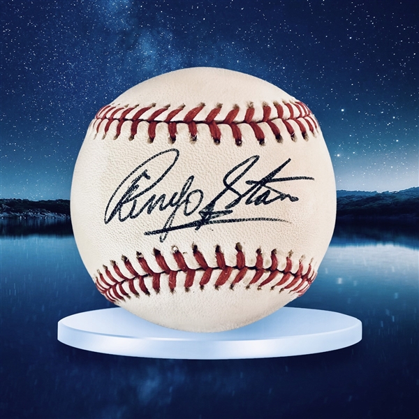 Beatles: Ringo Starr Signed Baseball w/ Outstanding Ballpoint Full Name Autograph on Sweet Spot! (JSA & Caiazzo)