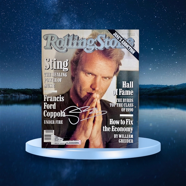 STING Signed IN-PERSON Feb 1991 Issue of Rolling Stone Magazine (Third Party Guarantee)