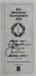 Jack Nicklaus Signed 2003 Memorial Tournament Pamphlet (Third Party Guaranteed)