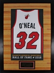 Shaquille ONeal Personally Owned 2016 Miami Heat Jersey Retirement Display PHOTO MATCHED To Ceremony (Shaq LOA)(Beckett/BAS)