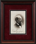 President James A. Garfield RARE Signed 3.75" x 5.75" Portrait Photograph in Framed Display (Beckett/BAS LOA)
