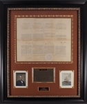 Abraham Lincoln Desirable Signed Four Language Ships Papers in Custom Framed Display (Beckett/BAS LOA)