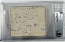 The Beatles: Fully Group Signed Album Page (Beckett/BAS Encapsulated)