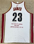 LeBron James Signed Limited Edition Cleveland Cavaliers "The Year of Lebron" Jersey with Custom Embroidered Tribute! (UDA COA)