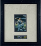Mickey Mantle Signed Segment in Framed Display (Beckett/BAS LOA)