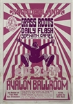 Avalon Ballroom Unsigned 1966 Concert Poster for Grass Roots, Daily Flash, Etc.