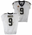 Drew Brees Game Worn, Photomatched & Signed New Orleans Saints Jersey - Worn 10/22/2017 vs. Green Bay :: 300 Yard Performance! (Photomatching Resolution)(Beckett/BAS)