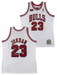 Michael Jordan Signed Mitchell & Ness 1998 Chicago Bulls NBA Finals Model Throwback Jersey (Beckett/BAS LOA & UDA Hologram)