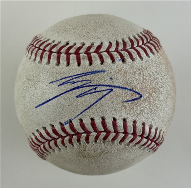Shohei Ohtani 2021 Game Used & Signed OML Baseball :: Used 8/26/21 :: Ohtani HR Game & MVP Year (PSA/DNA & MLB Authentication)