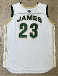 2003 LeBron James Game Worn St. Vincent/St. Mary Sage Pango Tourney Uniform (Mears)