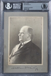President William McKinley Signed Superb 5" x 7" Cabinet Photograph (Beckett/BAS Encapsulated)