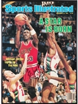 Michael Jordan Unique Signed 20" x 28" Blow-Up Sports Illustrated "A Star is Born" Cover Print with Terrific Vintage Signature & Inscription (Beckett/BAS & PSA/DNA LOAs)