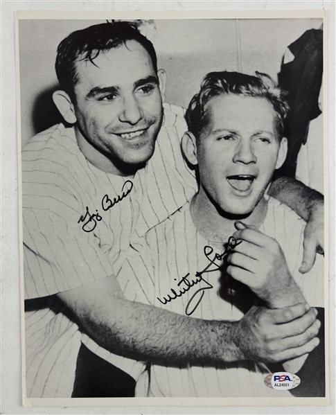 Yogi Berra & Whitey Ford Signed 8" x 10" Photo (PSA/DNA)
