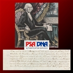 President George Washington Partial Handwritten Document with Over 70 Word in His Hand! (PSA/DNA LOA)