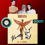 Nirvana Rare & Desirable Signed "In Utero" CD Booklet (Beckett/BAS LOA)(ex. John Brennan Collection)